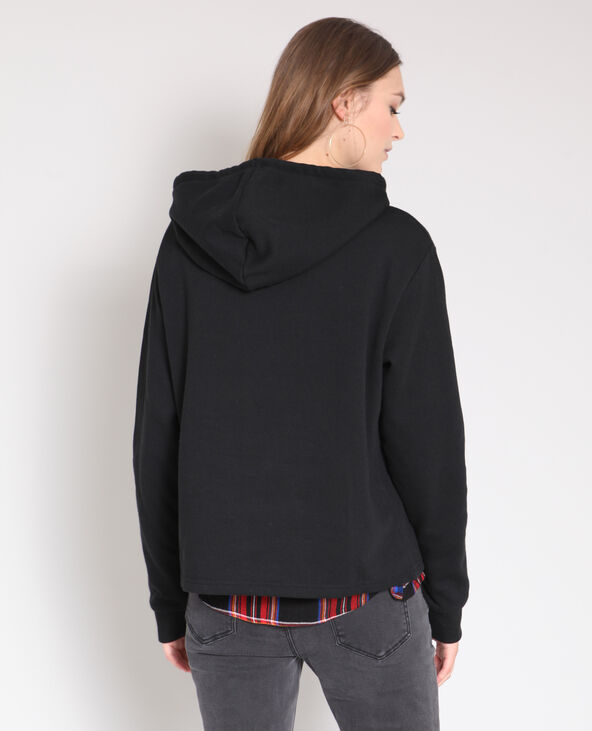 Sweat à capuche noir - Pimkie