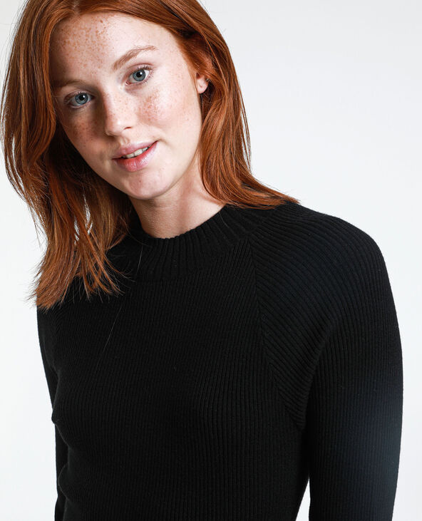 Robe longue côtelée noir - Pimkie