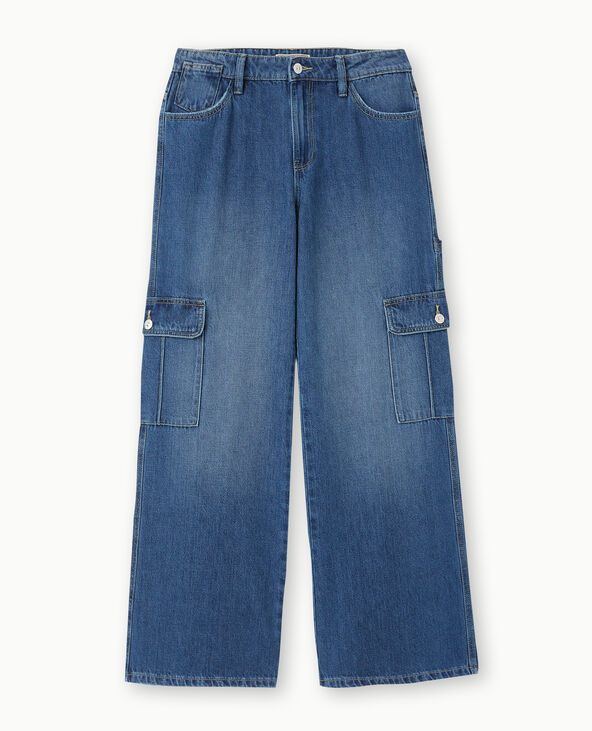 Jean cargo taille regular bleu - Pimkie