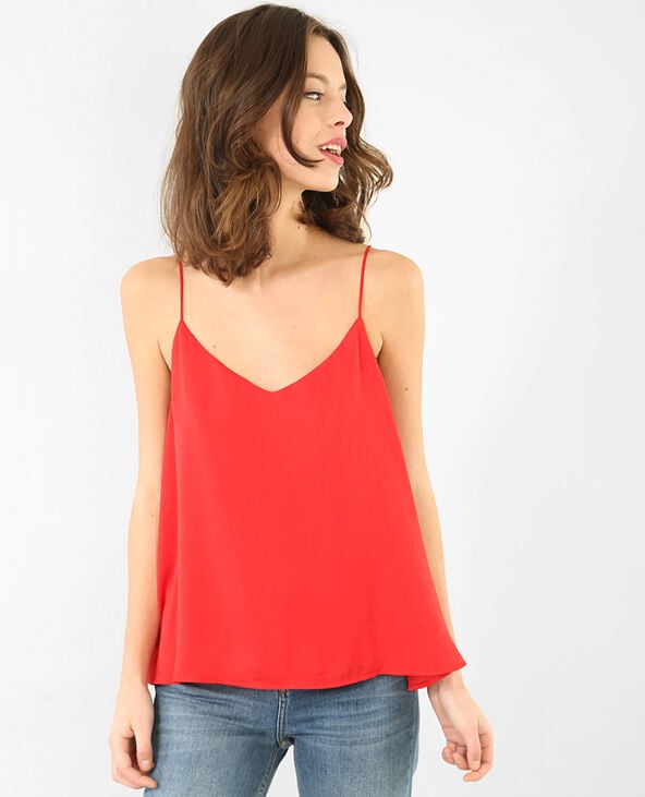 Top satiné rouge - Pimkie