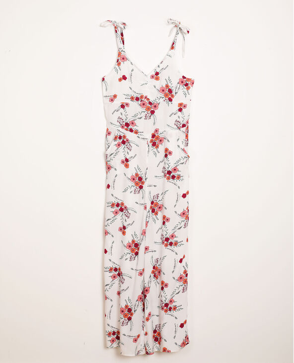 Combi-pantalon à fleurs écru - Pimkie