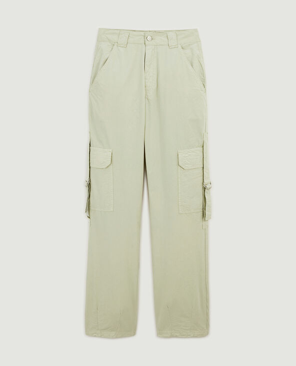 Pantalon cargo en toile légère vert kaki - Pimkie