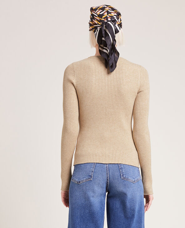 Pull côtelé beige - Pimkie