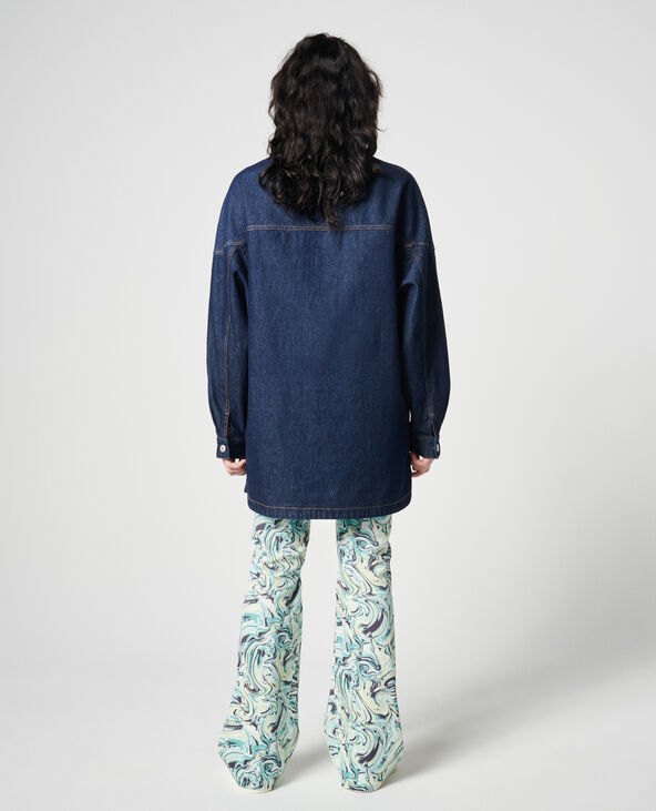 Veste longue en jean