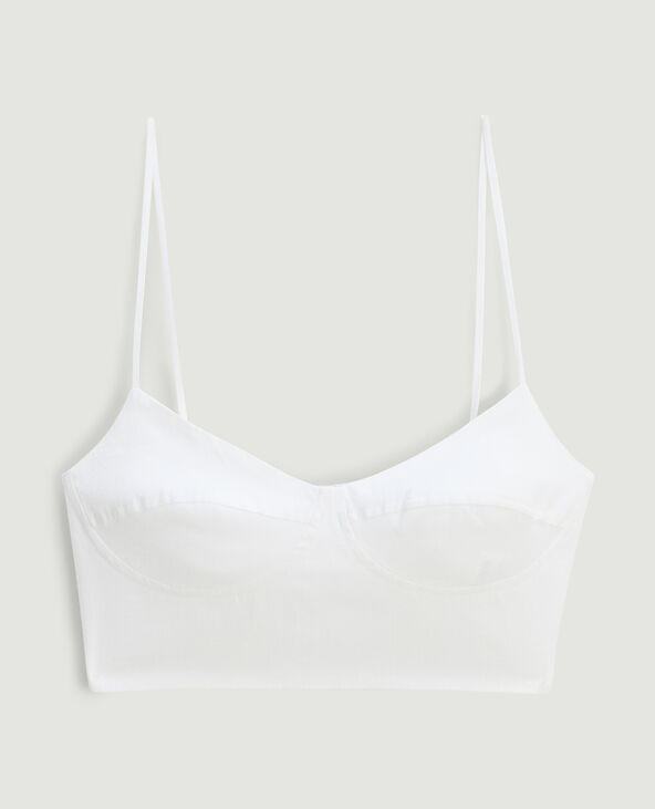 Brassière fines bretelles blanc - Pimkie