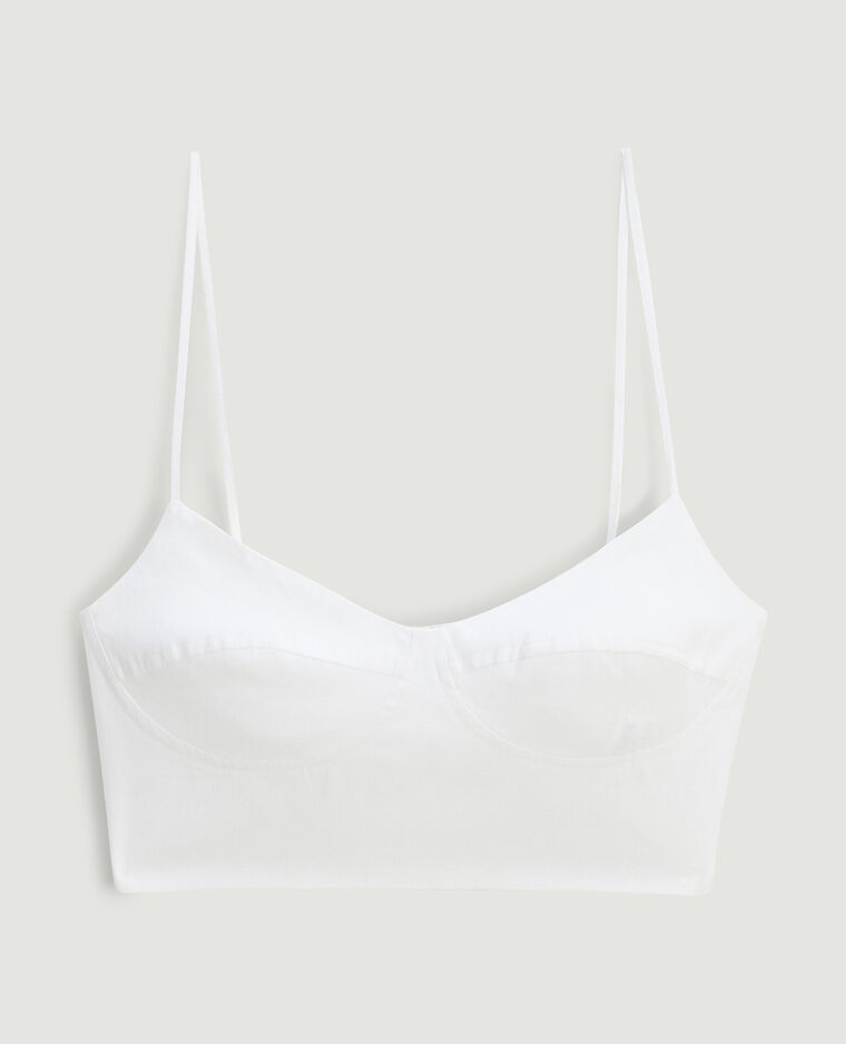 Brassière fines bretelles blanc - Pimkie