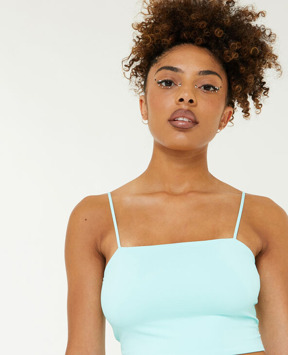 Brassière fines bretelles bleu turquoise - Pimkie