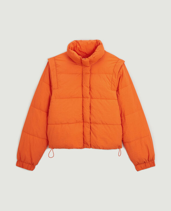 Doudoune courte orange - Pimkie
