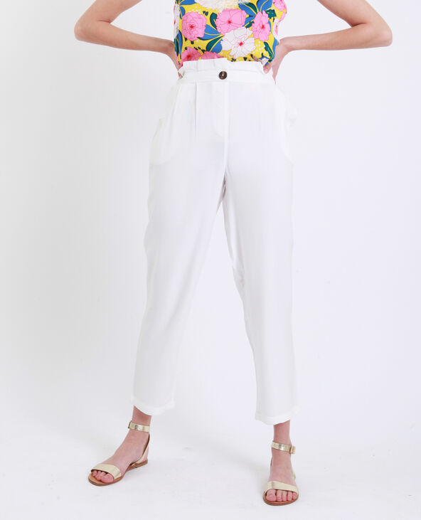 Pantalon carotte blanc - Pimkie