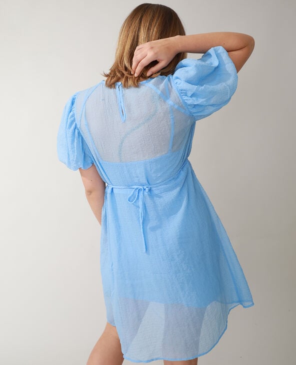 Robe gaufrée bleu - Pimkie