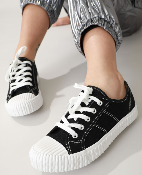 Baskets en toile noir - Pimkie