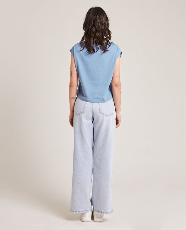 T-shirt sans manches bleu foncé - Pimkie