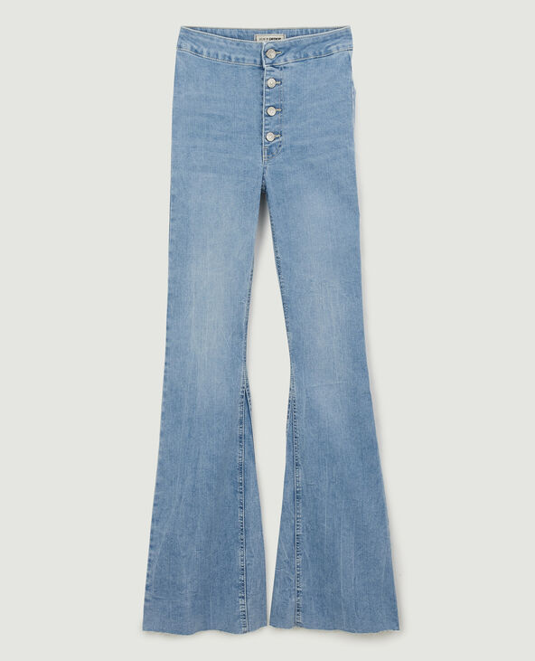Jean flare taille haute bleu - Pimkie