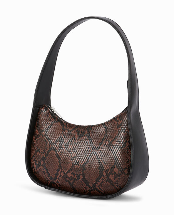 Sac bi-matière porté épaule noir - Pimkie