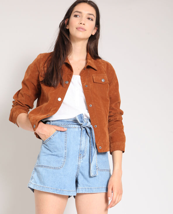 Veste en faux cuir camel - Pimkie