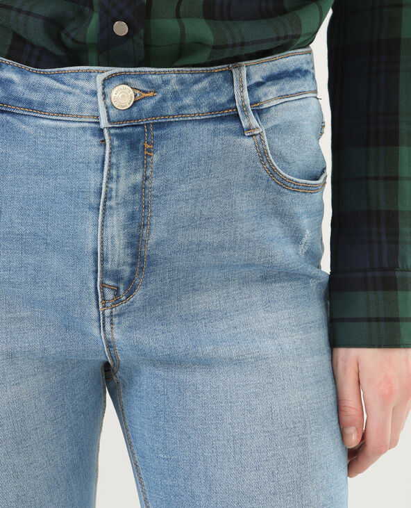 Jean skinny 7/8 raw cut bleu - Pimkie