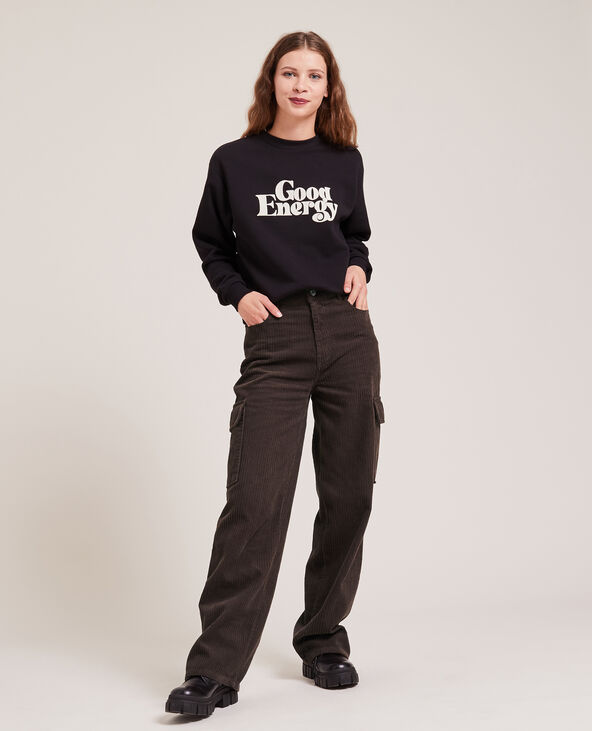 Pantalon cargo en velours marron - Pimkie
