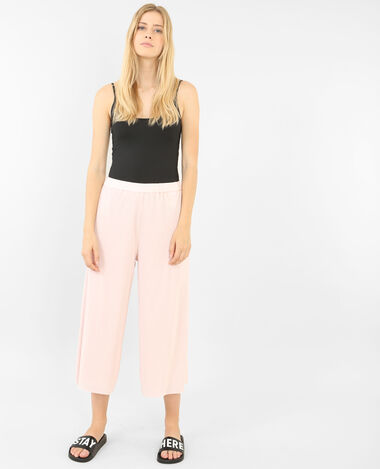 Jupe culotte plissée rose clair - Pimkie