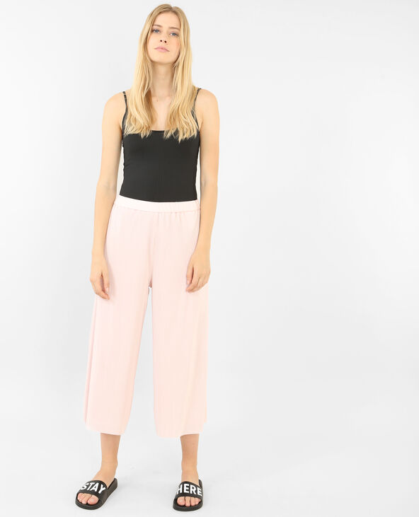Jupe culotte plissée rose clair - Pimkie