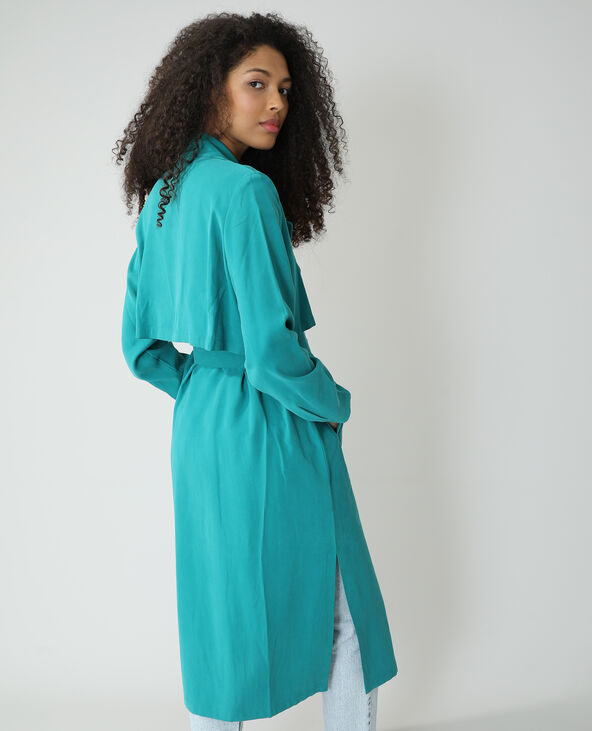 Trench long vert émeraude - Pimkie