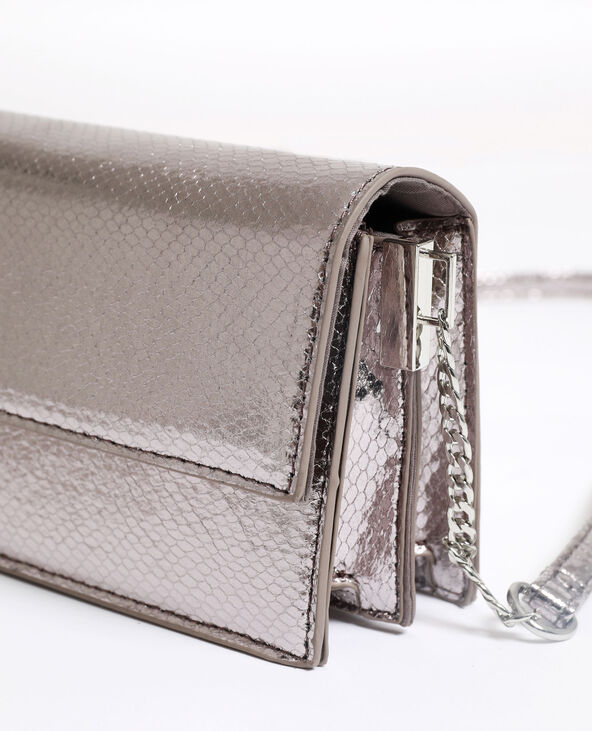 Petit sac python argenté - Pimkie