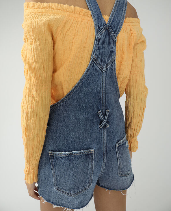 Salopette short en jean bleu - Pimkie