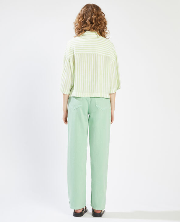Chemise à rayures vert anis - Pimkie