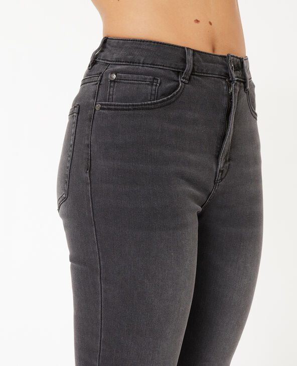 Jean mom slim taille haute gris clair - Pimkie
