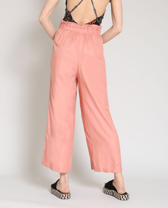 Pantalon large sales rose poudré