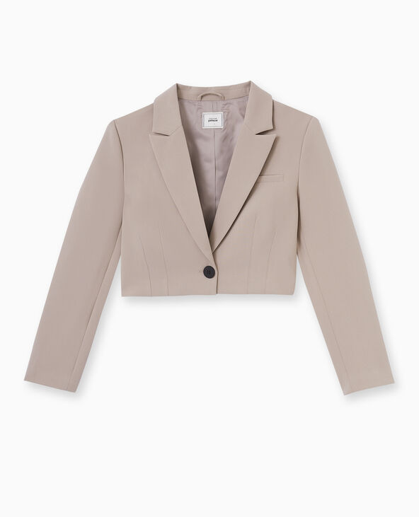 Veste blazer courte avec pinces