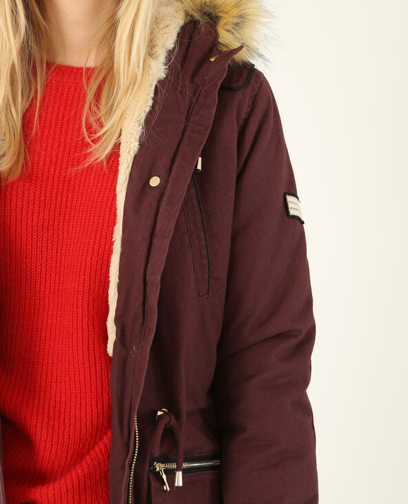 Parka longue à capuche violet - Pimkie