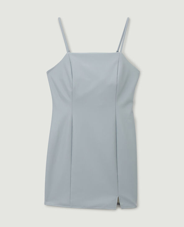 Robe courte en simili gris clair - Pimkie