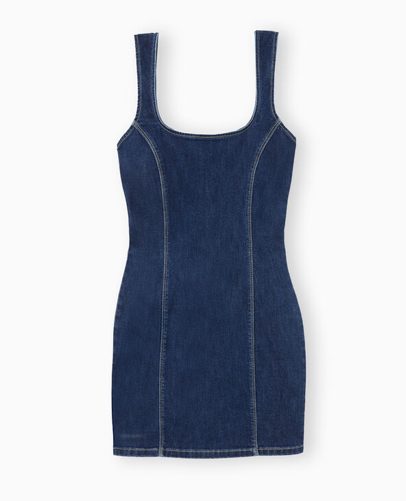 Robe moulante en jean stretch bleu marine - Pimkie