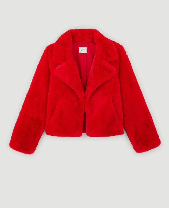 Veste fausse fourrure orange - Pimkie