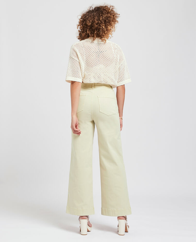 Jean wide taille haute écru - Pimkie