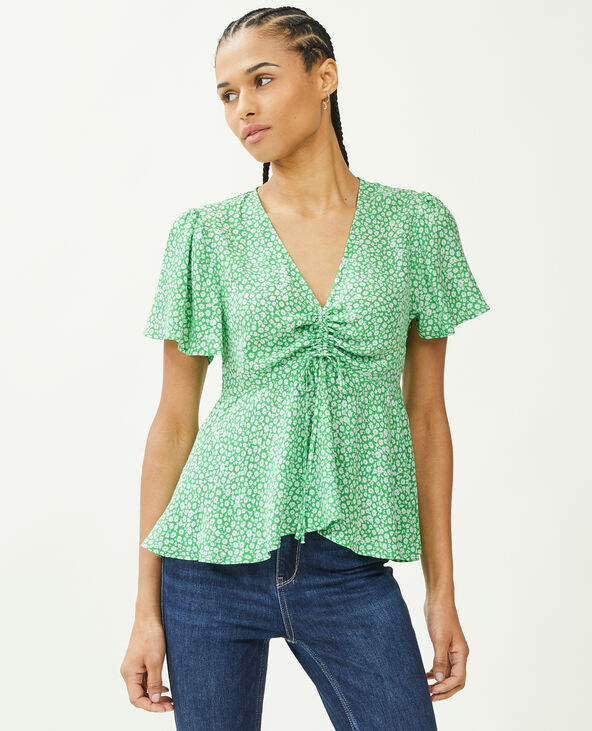 Top en tissu fluide noir - Pimkie