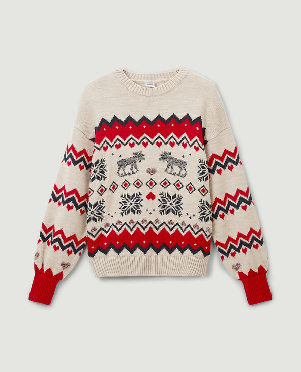 Pull de Noël blanc - Pimkie