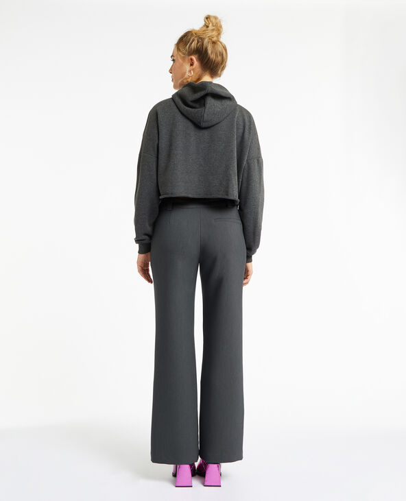 Pantalon city flare taille basse gris foncé - Pimkie