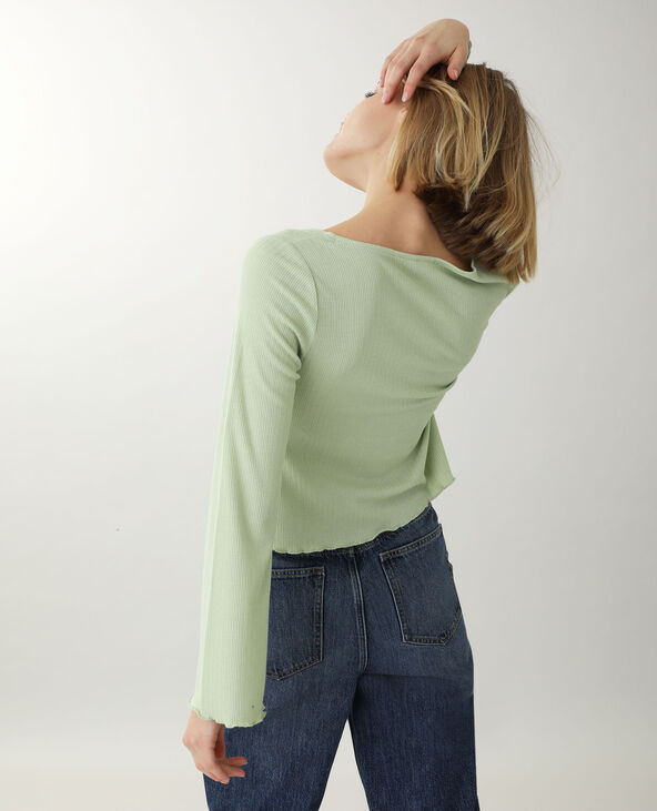 Top manches longues vert - Pimkie