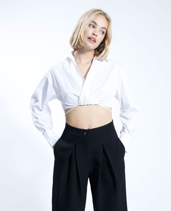 Chemise cropped effet noue Pimkie
