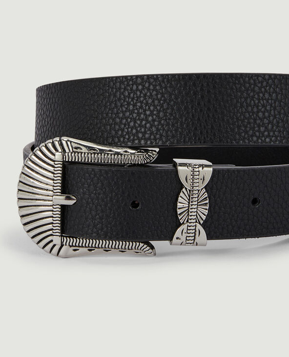 Ceinture boucle western noir - Pimkie
