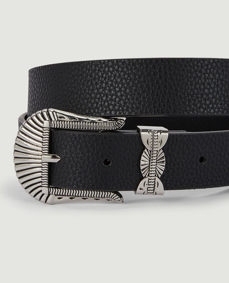 Ceinture boucle western noir - Pimkie