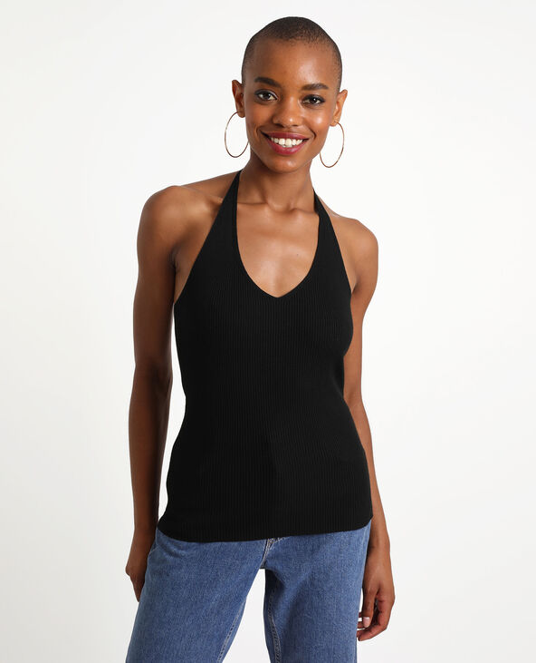 Top dos nu noir top