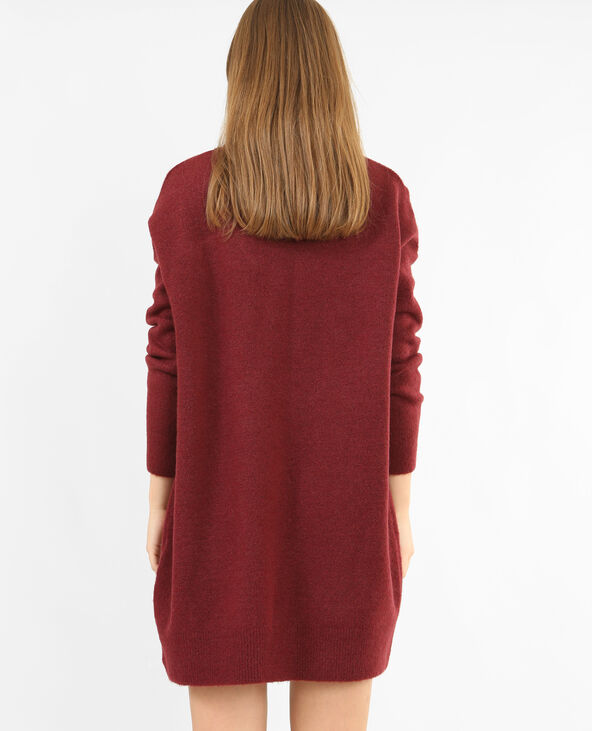 Robe pull col roulé bordeaux - Pimkie