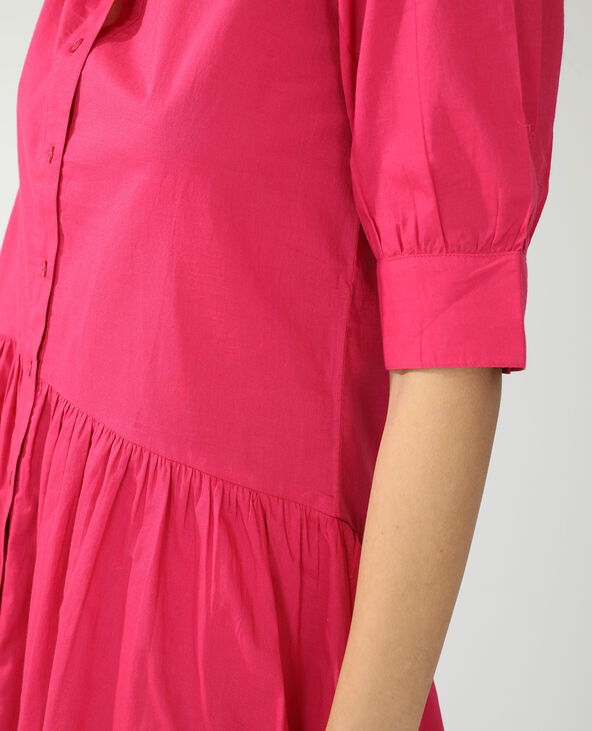 Robe chemise rose fuchsia - Pimkie