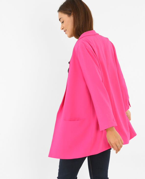 Blazer en crêpe rose fuchsia - Pimkie