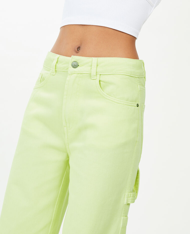 Jean cargo large jaune fluo - Pimkie