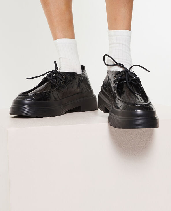 Mocassin lacet femme best sale