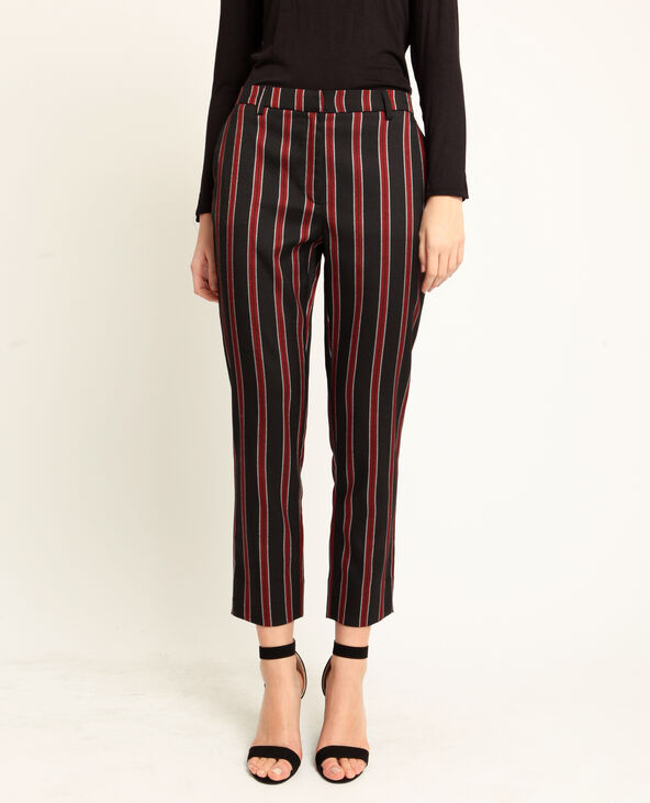 Pantalon city rayé noir - Pimkie