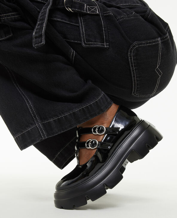 Babies compensées vernies noir - Pimkie